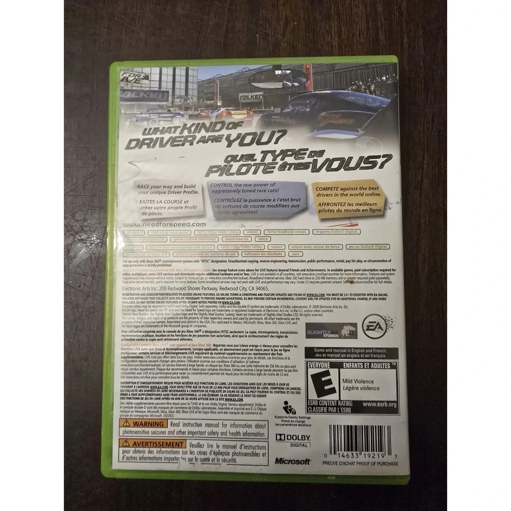 Need for Speed: Shift (Microsoft Xbox 360,‎ 2009) Complete Tested